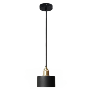 Lampara De Techo Negra Porta Ampolleta E27 Modelo Morava