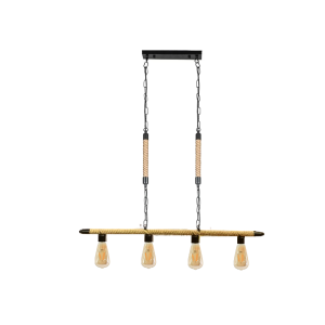 Lampara De Techo Porta Ampolleta E27 X4 Modelo Yute Vasumati