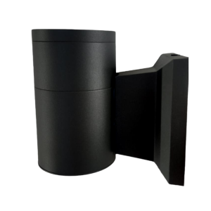 Aplique Led Exterior Negro Modelo Kapelle Cilindro Ip54 Simple Porta Gu10