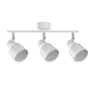 Foco Porta Gu10 Triple Blanco Sobrepuesto Led Modelo Híades