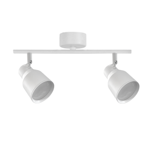Foco Porta Gu10 Doble Blanco Sobrepuesto Led Modelo Híades