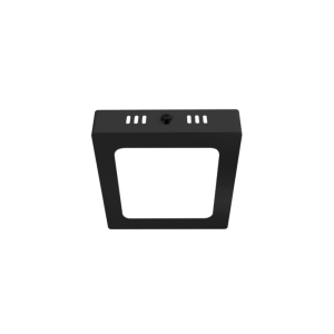 Panel Sobrepuesto Negro Pro Cuadrado 6w Calido 3000k