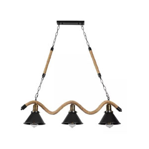 Lampara De Techo Para Ampolleta E27 X3 Modelo Yute Vic Iii