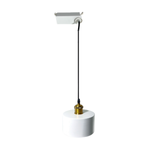 Lampara De Techo Blanca A Riel Porta Ampolleta E27 Modelo Morava
