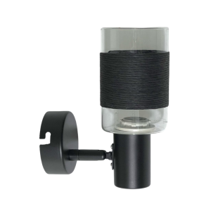 Aplique Negro Simple Porta E14 Negro Led Modelo Zaurak