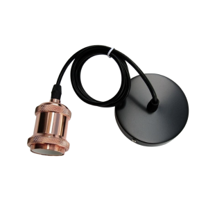 Soquete Vintage Rosa Gold Porta Ampolleta E27 Modelo Varena