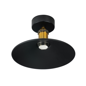 Lampara De Techo Negra Porta Ampolleta E27 Modelo Verone