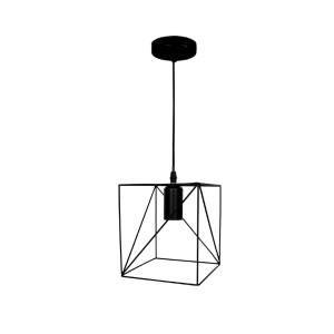 Lampara De Techo Porta Ampolleta E27 Modelo Sirius Cuadrada Und
