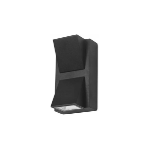Aplique Led Doble Exterior Ip54 2x5w 3000k Negro Modelo Kapelle Und