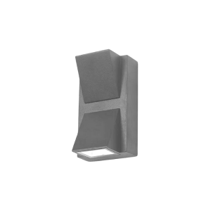 Aplique Led Doble Exterior Ip54 2x3w 3000k Gris Modelo Kapelle