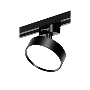 Porta Panel Led Redondoondo Negro 24w Neutro 4000k A Riel Modelo Qutu