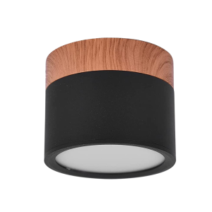Panel Decorativo Sobrepuesto Negro Madera 6w 3000k