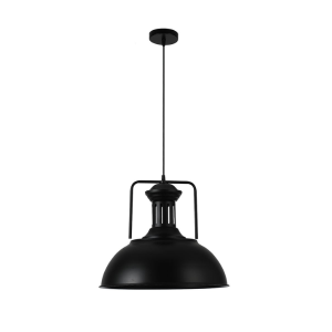Lampara De Techo Negra Porta Ampolleta E27 Modelo Spica