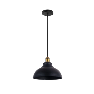 Lampara De Techo Negra Porta Ampolleta E27 Modelo Pollux