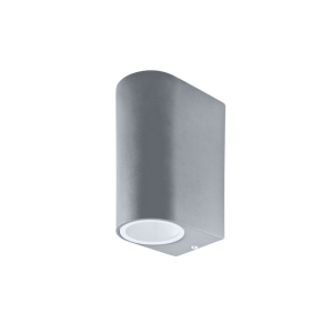 Aplique Led Exterior Gris Modelo Kapelle Redondoondo Ip54 Doble Porta Gu10