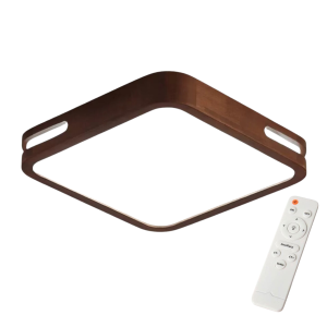 Lampara Cuadrado 48w 400mm Urvi Mdf Oscura  3000-4000-6000k C/Control