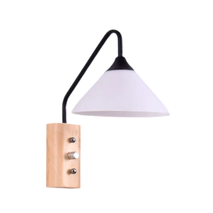 Aplique Porta Ampolleta E27 D Modelo Madera Tahti I