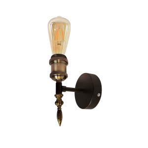 Aplique Bronce Vintage Porta Ampolleta Simple E27 Modelo Aludra