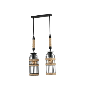 Lampara De Techo Doble Porta Ampolleta E27 Modelo Arrakis
