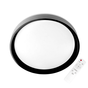 Lampara Led Sobrepuesta C/Control 48+48w Negra Taurus I 3000k-4000k-6000k