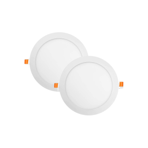 Pack 2 Panel Led Redondo 18w Calido 3000k