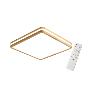 Lampara Cuadrada 48w 400mm Saiph Mdf Clara 3000-4000-6000k C/Control