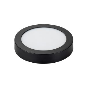 Panel Sobrepuesto Pro Negro Redondo 24w Neutro 4000k