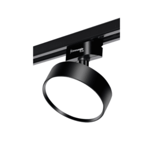 Porta Panel Led Redondoondo Negro 18w Neutro 4000k A Riel Modelo Qutu