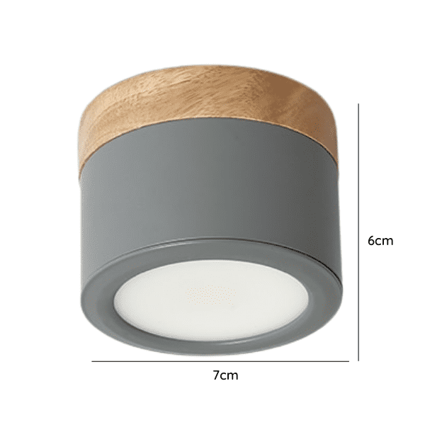 Panel Decorativo Sobrepuesto Gris Y Madera 6w Frio 6000k - Imagen 2