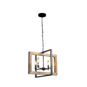 Lampara De Techo Negra Porta 4 Ampolleta E14 Modelo Mago