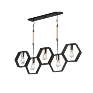 Lampara De Techo Porta Ampolleta De 5 Soquetes E27 Modelo Sceptrum Konnergie