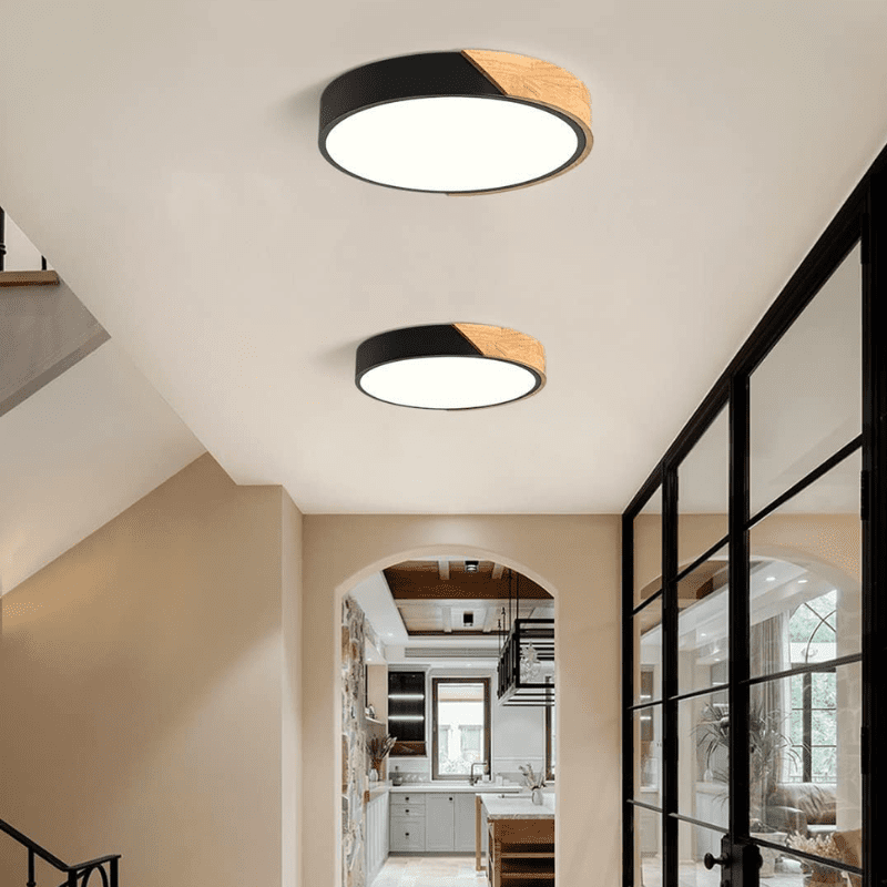 Lampara Led Moderna Redonda Sobrepuesta 24+24w 300mm Y Negro 3000k-4000k-6000k Modelo Diphda - Imagen 5