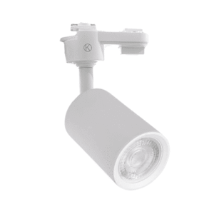 Foco Porta Gu10 Blanco A Riel  Monofasico Modelo Aquila