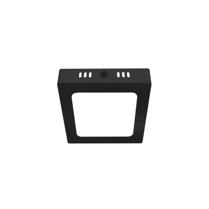 Panel Sobrepuesto Negro Pro Cuadrado 6w Calido 3000k