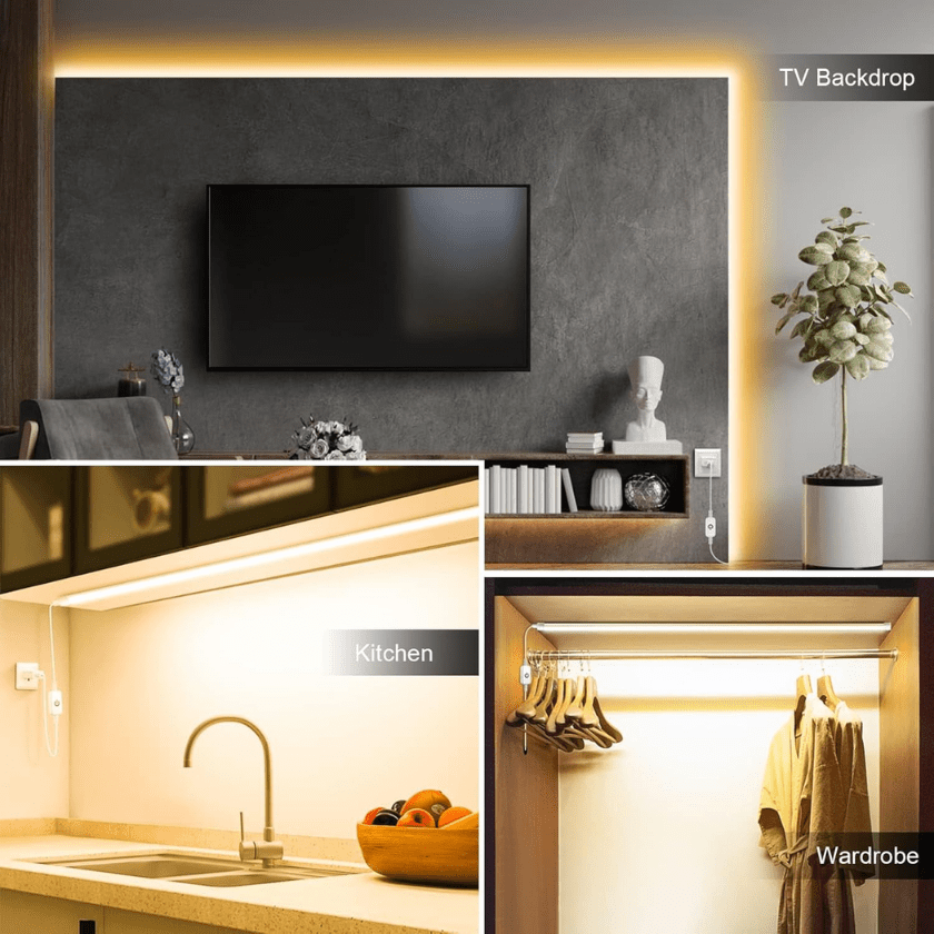 Cinta 5v Neon 2835 120led Ip54 10mm 3000k C/Adhesivo 5mt - Imagen 4