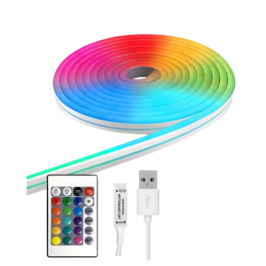 Cinta 5v Neon 3535 108led Ip54 10mm Rgb C/Adhesivo 3mt