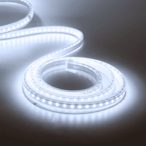 Cinta Led Blanca Fria 6500k 2835 120led 10mm Ip65  Corte Cada 20cm 220v Interior Exterior
