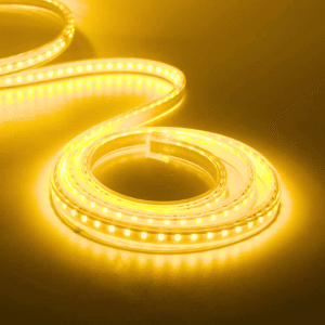 Cinta Led Dorada 2835 120led 10mm Ip65  Corte Cada 20cm 220v Interior Exterior