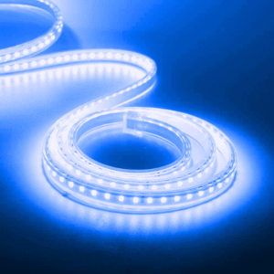 Cinta Led Azul 2835 120led 10mm Ip65  Corte Cada 20cm 220v Interior Exterior