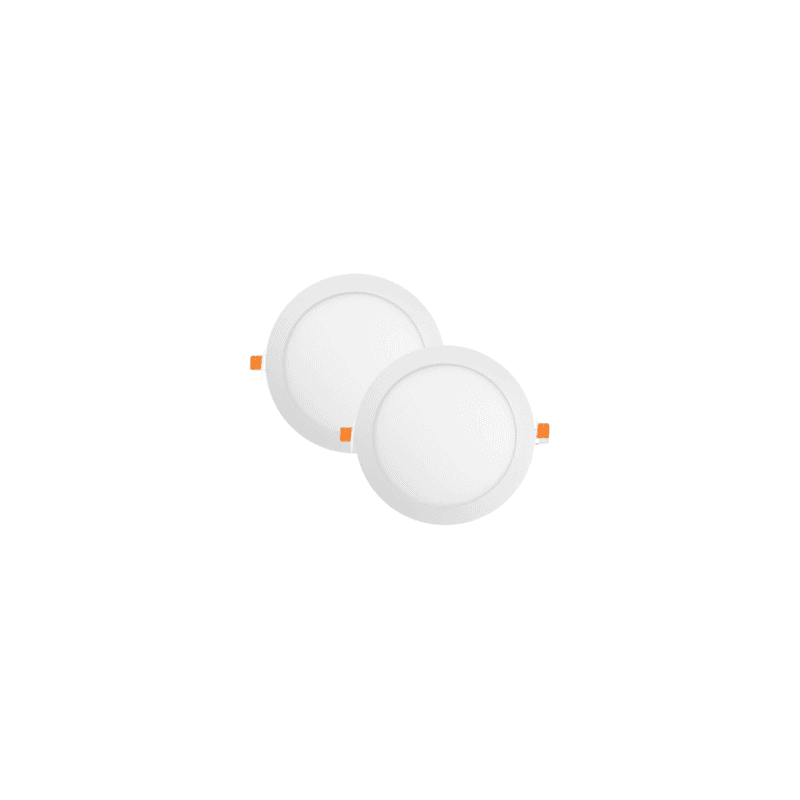 Pack 2 Panel Led Redondo 3w Frio 6500k
