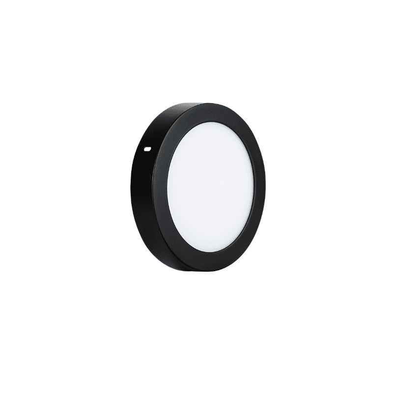 Panel Sobrepuesto Redondo Negro 6w Neutro 4000k