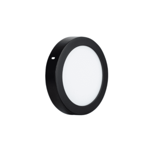 Panel Sobrepuesto Redondo Negro 12w Neutro 4000k