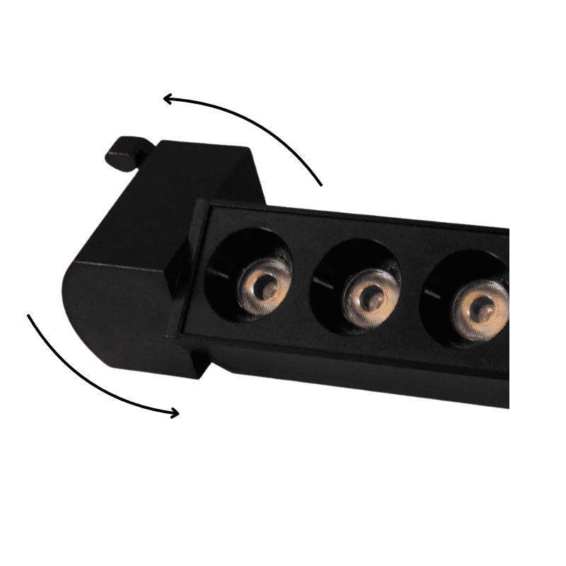 Foco Riel Monofasico Negro 24° Movil 10w 220v 3000k Cygnus - Imagen 4