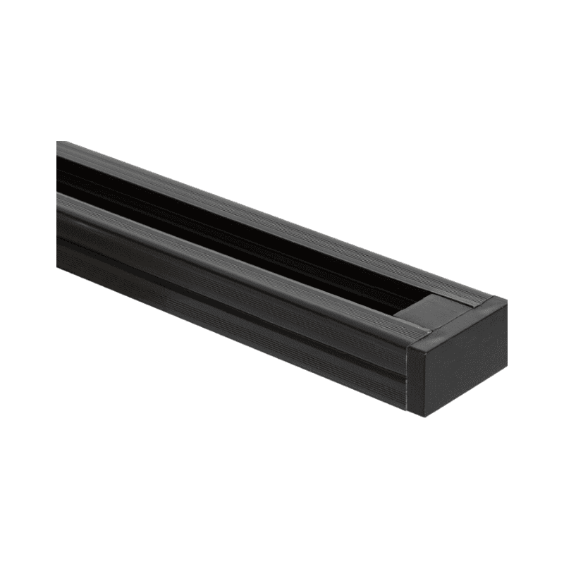 Riel Monofasico Sobrepuesto 1 Metro Negro Modelo Procyon