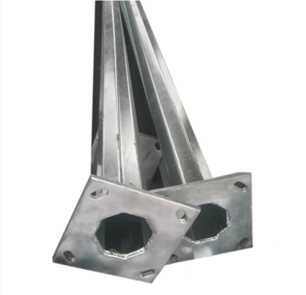 Poste octogonal cónico (facetado) 8 metros galvanizado - Imagen 4