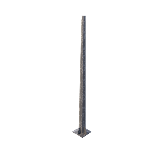 Poste octogonal cónico (facetado) 12 metros galvanizado