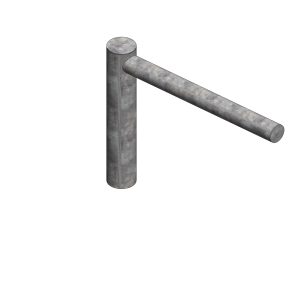 Brazo recto simple 2 metros